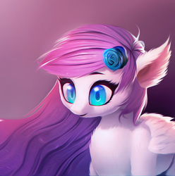 Size: 1986x2000 | Tagged: safe, artist:lmgchikess, fluttershy, pegasus, pony, g4, cute, female, flower, flower in hair, fluffy, mare, shyabetes, solo