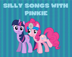 Size: 1124x896 | Tagged: safe, artist:ianpony98, pinkie pie, twilight sparkle, g4, silly songs, silly songs with pinkie, title card, veggietales