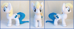 Size: 1892x743 | Tagged: safe, artist:lilmoon, oc, oc only, oc:blueberry creme, earth pony, pony, female, irl, mare, photo, plushie, solo