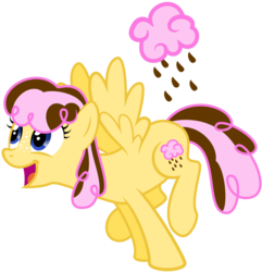 Size: 800x829 | Tagged: safe, artist:lost-our-dreams, oc, oc only, oc:cotton candy, pegasus, pony, cutie mark background, female, happy, mare, offspring, parent:cheese sandwich, parent:pinkie pie, parents:cheesepie, solo