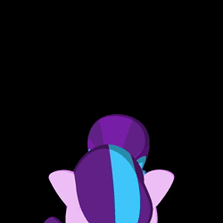 Size: 1000x1000 | Tagged: safe, artist:galawaille, starlight glimmer, pony, unicorn, vampire, vampony, g4, 3d, >:), animated, black background, blender, cute, cute little fangs, evil grin, fangs, female, glimmerbetes, happy, looking at you, mare, no sound, simple background, smiling, solo, webm, wrong eye color
