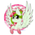 Size: 1386x1386 | Tagged: safe, artist:mysticswirl4, oc, oc only, oc:watermelana, pony, food, freckles, gradient hooves, looking at you, simple background, solo, spread wings, transparent background, watermelon, wings