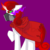 Size: 661x657 | Tagged: safe, artist:mayellasterben, sweetie belle, ghoul, g4, cloak, clothes, concept art, curved horn, dark magic, gas mask, horn, magic, mask, pixel art, red mane, sombra eyes, tokyo ghoul