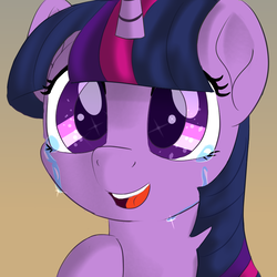 Size: 800x800 | Tagged: safe, artist:jubyskylines, derpibooru exclusive, twilight sparkle, g4, my little pony: the movie, crying, female, solo, tears of joy