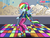 Size: 800x600 | Tagged: safe, artist:user15432, rainbow dash, equestria girls, equestria girls specials, g4, my little pony equestria girls: dance magic, advertisement, clothes, converse, crystal wings, dance floor, dressup, ear piercing, earring, female, hat, jewelry, pegasus wings, piercing, ponied up, pony ears, rapper dash, shoes, sneakers, solo, starsue, winged humanization, wings, wondercolts