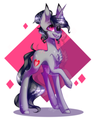 Size: 1565x1969 | Tagged: safe, artist:huirou, oc, oc only, oc:say, pony, unicorn, female, mare, raised hoof, simple background, solo, transparent background