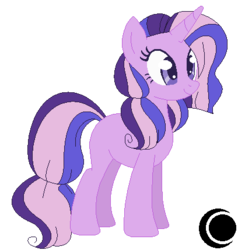 Size: 408x428 | Tagged: safe, artist:eclispeluna, oc, oc only, pony, unicorn, female, magical lesbian spawn, mare, offspring, parent:starlight glimmer, parent:twilight sparkle, parents:twistarlight, simple background, solo, transparent background