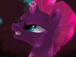 Size: 2048x1536 | Tagged: safe, artist:pinkflutter, tempest shadow, pony, g4, my little pony: the movie, broken horn, bust, female, horn, portrait, solo