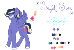 Size: 6000x4000 | Tagged: dead source, safe, artist:mah521, oc, oc only, oc:bright star, pegasus, pony, absurd resolution, female, heterochromia, mare, offspring, parent:sunburst, parent:twilight sparkle, parents:twiburst, reference sheet, solo