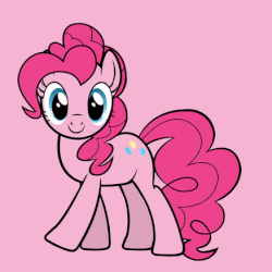 Size: 438x438 | Tagged: safe, artist:tridashie, pinkie pie, earth pony, pony, pinkie promise (animation), g4, animated, cropped, cute, dancing, diapinkes, female, gif, pink background, simple background, solo