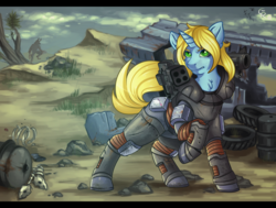 Size: 2121x1600 | Tagged: safe, artist:fkk, oc, oc only, fallout equestria, armor, fallout, power armor, solo, x-01 power armor