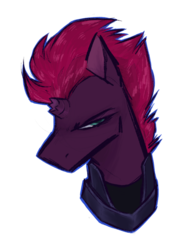 Size: 605x806 | Tagged: safe, artist:klhpyro, tempest shadow, pony, unicorn, g4, my little pony: the movie, broken horn, bust, female, horn, portrait, simple background, solo, transparent background