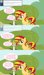 Size: 1280x2168 | Tagged: safe, artist:hakunohamikage, sunset shimmer, pony, unicorn, ask-princesssparkle, g4, ask, comic, female, mare, solo, tumblr