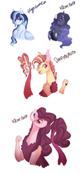 Size: 1766x3653 | Tagged: safe, artist:rainbow-10, oc, oc only, interspecies offspring, offspring, parent:discord, parent:pinkie pie, parent:princess cadance, parent:princess luna, parent:shining armor, parent:thorax, parents:discodance, parents:discopie, parents:shiningcadance, parents:thuna