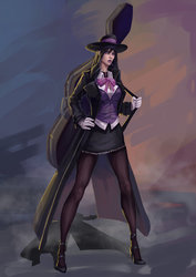 Size: 1024x1449 | Tagged: safe, artist:sunset tide, octavia melody, human, g4, cello case, clothes, female, high heels, humanized, mafia, mafia octavia, mobster, pantyhose, shoes, skirt, solo, stupid sexy octavia