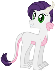 Size: 600x779 | Tagged: safe, artist:lost-our-dreams, oc, oc only, oc:mirage, dracony, hybrid, female, interspecies offspring, offspring, parent:rarity, parent:spike, parents:sparity, simple background, solo, transparent background
