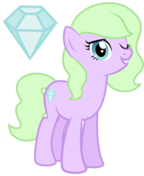 Size: 600x732 | Tagged: safe, artist:lost-our-dreams, oc, oc only, oc:jewel, earth pony, pony, adopted offspring, cutie mark background, female, mare, offspring, parent:rarity, parent:spike, parents:sparity, simple background, solo, transparent background