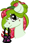 Size: 98x143 | Tagged: safe, artist:d-epressmiint, oc, oc only, oc:watermelana, pony, bag, bust, freckles, halloween, holiday, paw prints, simple background, solo, transparent background
