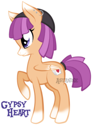 Size: 546x735 | Tagged: safe, artist:petraea, oc, oc only, oc:gypsy heart, pegasus, pony, female, mare, raised hoof, simple background, solo, transparent background
