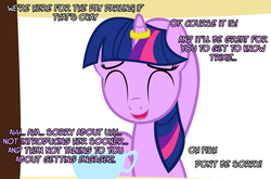 Size: 1050x692 | Tagged: safe, artist:navitaserussirus, twilight sparkle, pony, unicorn, asktwixiegenies, g4, cropped, female, mare, solo