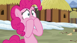 Size: 1280x720 | Tagged: safe, screencap, pinkie pie, earth pony, pony, g4, not asking for trouble, female, mare, shrunken pupils, solo