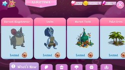 Size: 1280x720 | Tagged: safe, gameloft, louise, g4, my little pony: the movie, earnest klugetowner, game screencap, palm tree, tree