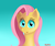 Size: 1800x1500 | Tagged: safe, artist:ponyxwright, fluttershy, pony, g4, bust, female, gradient background, looking at you, mare, signature, simple background, solo