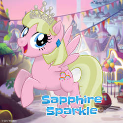 Size: 1080x1080 | Tagged: safe, artist:user15432, oc, oc only, oc:sapphire sparkle, pegasus, pony, g4, my little pony: the movie, blue eyes, crown, ear piercing, earring, hasbro, hasbro studios, jewelry, mlp movie pony maker, piercing, regalia, solo, starsue, tiara