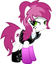 Size: 1280x1578 | Tagged: safe, artist:buckeyescozycafe, oc, oc only, oc:esther stella, earth pony, pony, boots, clothes, female, mare, shoes, simple background, solo, transparent background, vector, vest
