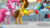 Size: 2560x1440 | Tagged: safe, artist:rupert, cheese sandwich, pinkie pie, rainbow dash, earth pony, pegasus, pony, series:30 dayz of pinks, g4, butt, cheering, clothes, female, flag, leg warmers, male, mare, plot, scarf, sports, stadium, stallion