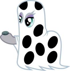 Size: 3444x3505 | Tagged: safe, artist:punzil504, boulder (g4), maud pie, earth pony, ghost, pony, g4, bedsheet ghost, charlie brown, clothes, costume, female, high res, mare, peanuts, simple background, solo, transparent background, vector
