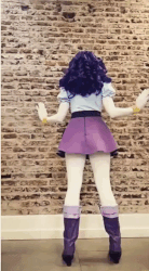 Size: 352x640 | Tagged: safe, rarity, human, equestria girls, g4, my little pony & equestria girls el show en vivo, actress, animated, clothes, cosplay, costume, dancing, dancity, gif, irl, irl human, photo, solo