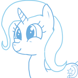 Size: 1024x1024 | Tagged: safe, artist:solarfm, trixie, pony, unicorn, g4, female, sketch, solo