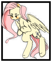 Size: 849x1007 | Tagged: safe, artist:milky-rabbit, fluttershy, pegasus, pony, g4, female, solo