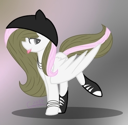 Size: 1012x986 | Tagged: safe, artist:creadorachan, oc, oc only, oc:black cat, pegasus, pony, female, mare, solo, tongue out