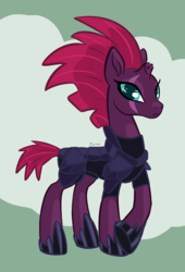 Size: 1600x2350 | Tagged: safe, artist:khloealyssa, tempest shadow, g4, my little pony: the movie, armor, concave belly, eye scar, female, mare, scar, slender, solo, standing, thin