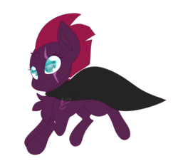 Size: 1024x926 | Tagged: safe, artist:sweetkittypet, fizzlepop berrytwist, tempest shadow, pony, g4, my little pony: the movie, chibi, cloak, clothes, female, simple background, solo, transparent background