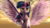 Size: 1366x768 | Tagged: safe, artist:chryseum, derpibooru exclusive, twilight sparkle, alicorn, pony, g4, my little pony: the movie, beautiful, female, lidded eyes, looking at you, mare, scene interpretation, smiling, solo, spread wings, staff, staff of sacanas, twilight sparkle (alicorn), wings