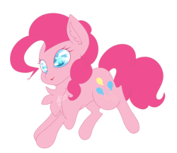 Size: 1024x885 | Tagged: safe, artist:sweetkittypet, pinkie pie, earth pony, pony, g4, chibi, female, mare, simple background, solo, starry eyes, transparent background, wingding eyes