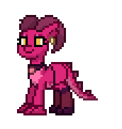 Size: 172x181 | Tagged: safe, artist:venombronypl, pony, pony town, animated, gif, interstellar demon stripper, ponified, rick and morty, simple background, transparent background