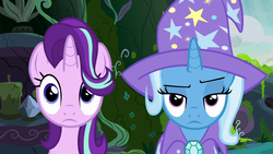Size: 1280x720 | Tagged: safe, screencap, starlight glimmer, trixie, pony, unicorn, g4, to change a changeling