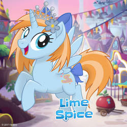 Size: 1080x1080 | Tagged: safe, oc, oc only, oc:lime spice, alicorn, pony, g4, my little pony: the movie, alicorn oc, mlp movie pony maker, solo
