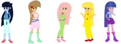 Size: 1578x578 | Tagged: safe, artist:thunderspeedyt, oc, oc only, equestria girls, g4, offspring, parent:applejack, parent:big macintosh, parent:caramel, parent:flash sentry, parent:fluttershy, parent:rainbow dash, parent:soarin', parent:twilight sparkle, parents:carajack, parents:flashlight, parents:fluttermac, parents:soarindash