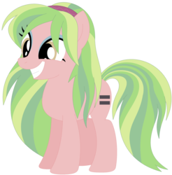 Size: 1024x1040 | Tagged: safe, artist:ra1nb0wk1tty, lemon zest, earth pony, pony, g4, equal cutie mark, equalized, equestria girls ponified, female, mare, ponified, simple background, smiling, solo, transparent background