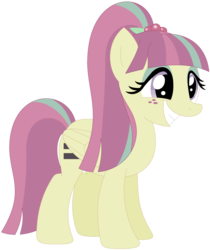 Size: 1024x1217 | Tagged: safe, artist:ra1nb0wk1tty, sour sweet, pegasus, pony, g4, equal cutie mark, equalized, equestria girls ponified, female, mare, ponified, simple background, smiling, solo, transparent background