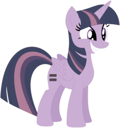 Size: 1024x1094 | Tagged: safe, artist:ra1nb0wk1tty, twilight sparkle, alicorn, pony, g4, equal cutie mark, equalized, female, mare, simple background, smiling, solo, transparent background, twilight sparkle (alicorn)