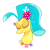 Size: 500x500 | Tagged: safe, artist:jublin, princess skystar, seapony (g4), g4, my little pony: the movie, animated, eye clipping through hair, eyeroll, facebook, facebook sticker, female, gif, reaction image, simple background, solo, sticker, ugh, white background
