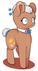 Size: 600x1099 | Tagged: safe, artist:lucky-jacky, oc, oc only, oc:ka ching, earth pony, pony, bowtie, cute, simple background, solo, transparent background
