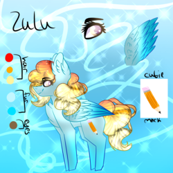 Size: 1000x1000 | Tagged: safe, artist:luumiee, oc, oc only, oc:lulu, pegasus, pony, female, mare, reference sheet, solo