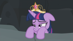 Size: 1920x1080 | Tagged: safe, screencap, twilight sparkle, alicorn, pony, g4, shadow play, big crown thingy, element of magic, female, jewelry, mare, regalia, solo, twilight sparkle (alicorn)